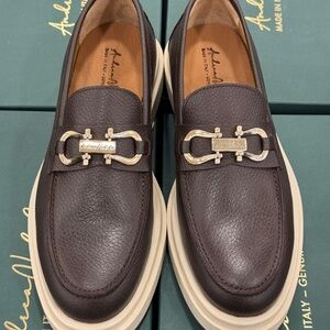 Black Leather Loafer slip on